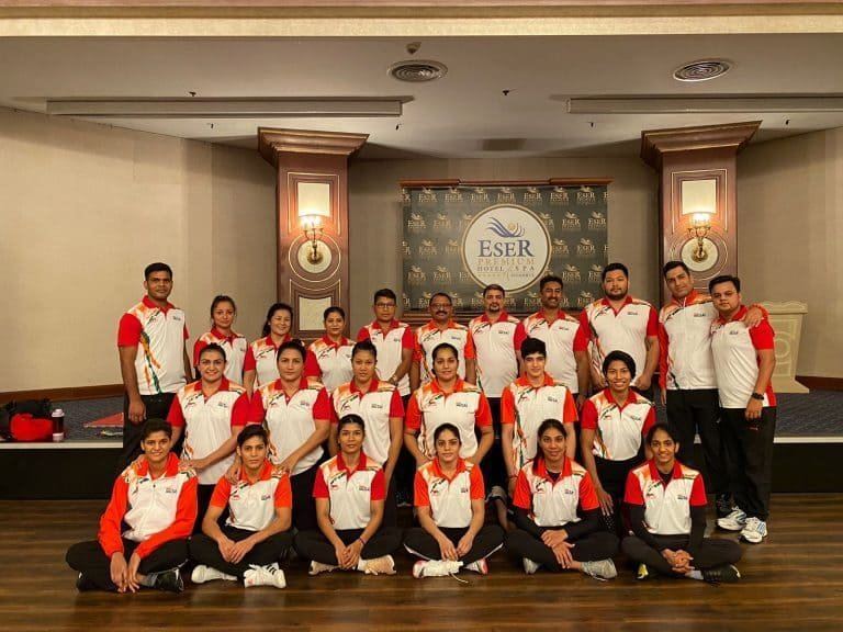 Team India boxing squad at the training camp